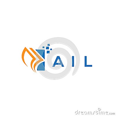 AIL credit repair accounting logo design on white background. AIL creative initials Growth graph letter logo concept. AIL business Vector Illustration