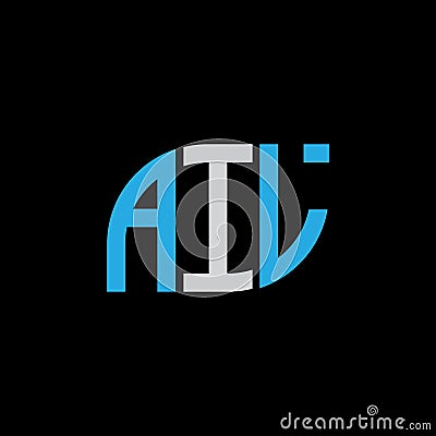 AIL letter logo design on black background.AIL creative initials letter logo concept.AIL letter design Vector Illustration