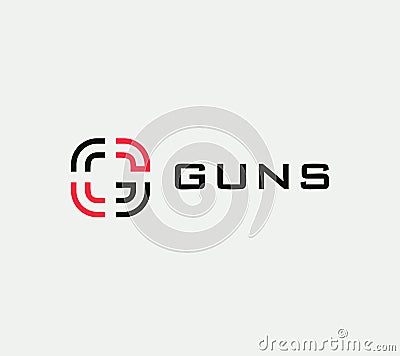 Aim vector linear stylized icon, goal abstract sign, target symbol, gun business logo template, vector illustration on Vector Illustration