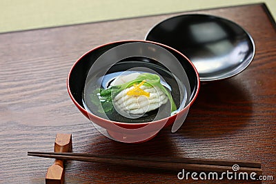 Greenling soup, ainame-wan, japanese kaiseki cuisine Stock Photo