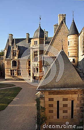 Ainay-le-Vieil castle Stock Photo