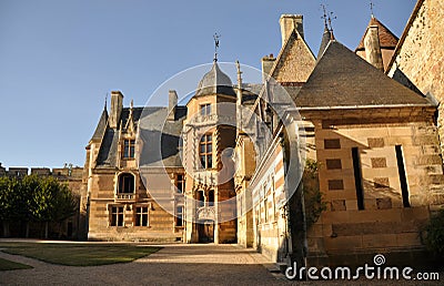 Ainay-le-Vieil chateau Stock Photo