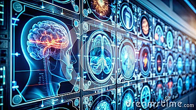 AIPowered Medical Image Analysis Deep Learning Algorithms for Enhanced Diagnostic Accuracy and Efficiency in Healthcare Stock Photo
