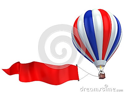 Air balloon advertisement Cartoon Illustration