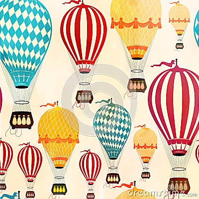 Air balloon pattern Vector Illustration