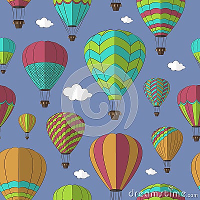 Air Balloons set pattern Vector Illustration