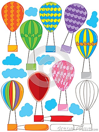 Air Balloon Set_eps Vector Illustration