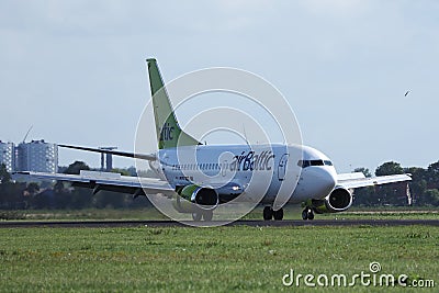 AirBaltic jet plane taxiing in airport Editorial Stock Photo