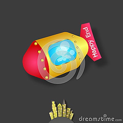 Air bomb vector icon. Vector Illustration
