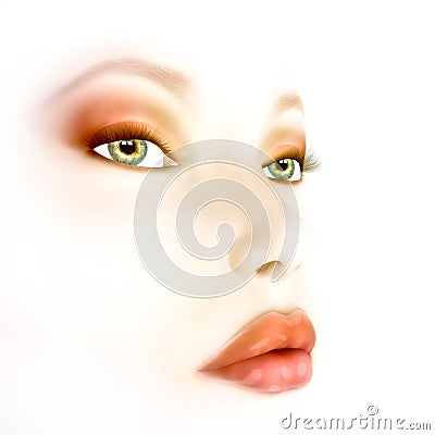 Air Brushed Beauty Stock Photo
