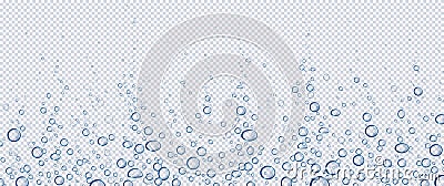 Air bubbles, effervescent water fizz, aqua motion Vector Illustration