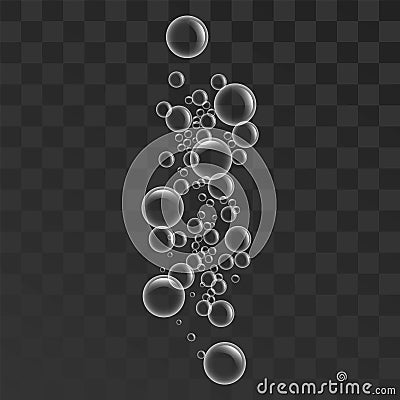 Air bubbles icon, realistic style Vector Illustration