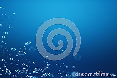 Air bubbles under water Stock Photo