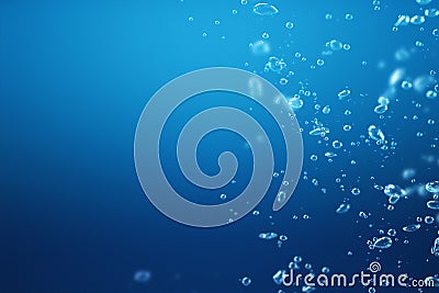 Air bubbles under water Stock Photo