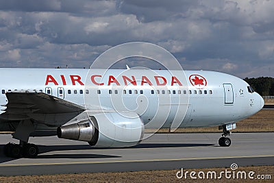 Air Canada plane, close-up view Editorial Stock Photo