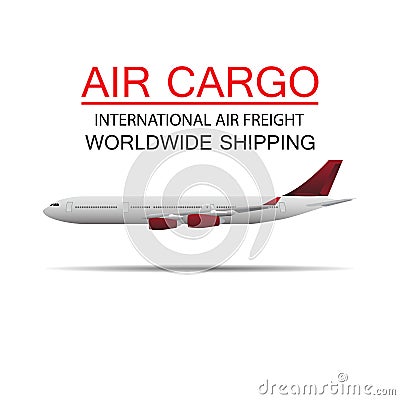 air cargo Worldwide shipping Vector Illustration