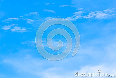 Air clouds in the blue sky. Stock Photo