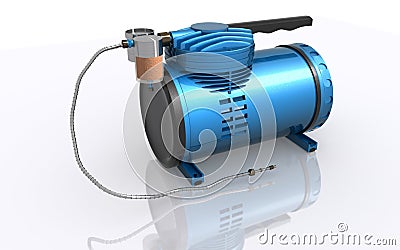 Air Compressor Cartoon Illustration