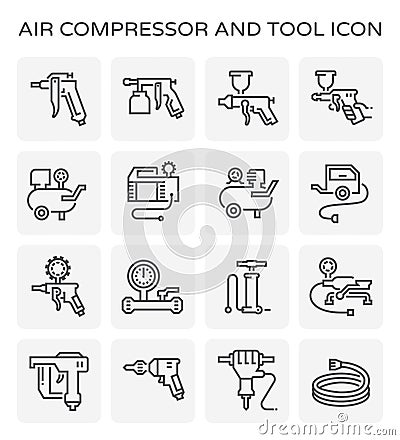 Air compressor icon Vector Illustration