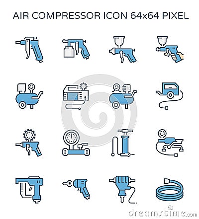 Air compressor icon Vector Illustration