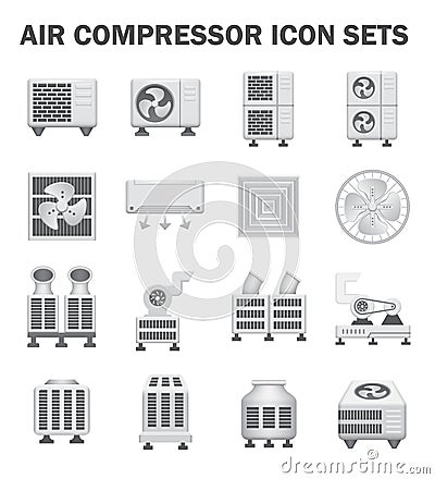 Air compressor machine Vector Illustration