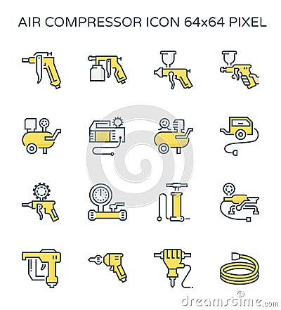 Air compressor icon Vector Illustration