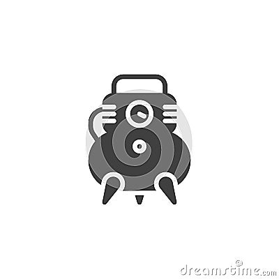Air compressor vector icon Vector Illustration