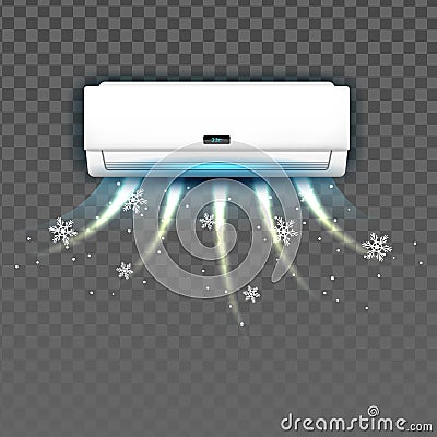 Air Condition System Blowing With Cold Vector Vector Illustration