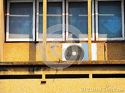Air conditioner compressor outdoor units Stock Photo
