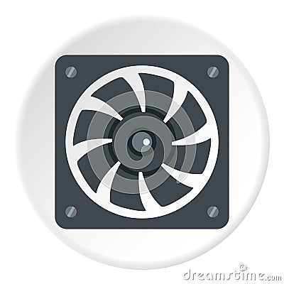 Air conditioner compressor unit icon circle Vector Illustration