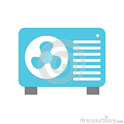 Air conditioner compressor unit vector illustration, Isolated filat style icon Vector Illustration