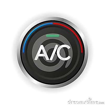 Air conditioner control button. It's cold and warm. Vector illustration. Vector Illustration