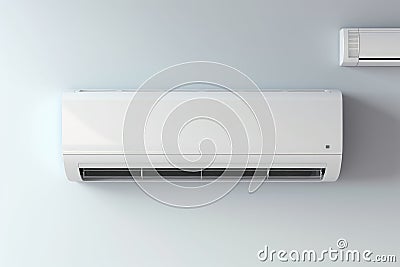 Air conditioner embed on wall of living room Stock Photo