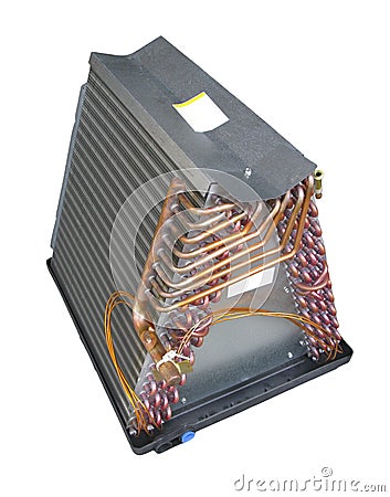 Air Conditioner Evaporator Coil Unit Stock Photo