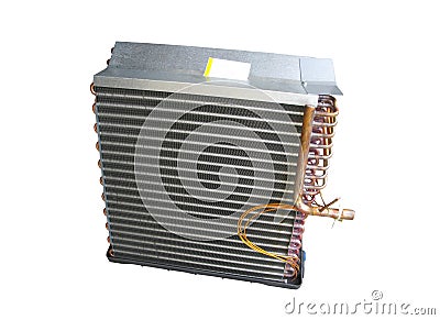 Air Conditioner Evaporator Coil Front Stock Photo