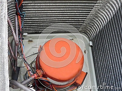 Air Conditioner Heat Pump Compressor Stock Photo