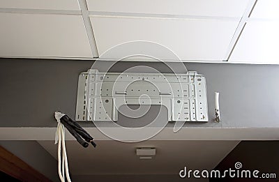 Air conditioner installation on a office or home wall Stock Photo