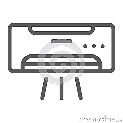 Air conditioner line icon, climate and cooling, appliance sign, vector graphics, a linear pattern on a white background. Vector Illustration