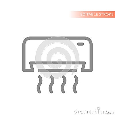 Air conditioner line vector icon Vector Illustration