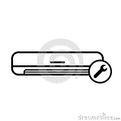 Air Conditioner Repair icon Vector Illustration