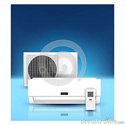 Air Conditioner Repair Service Promo Banner Vector Vector Illustration