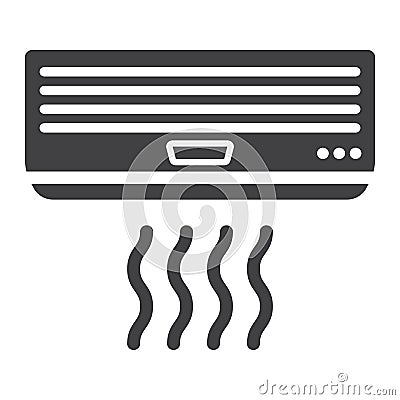 Air conditioner solid icon, electric and appliance Vector Illustration