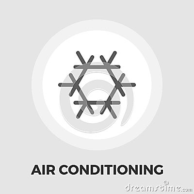 Air conditioning flat icon Vector Illustration
