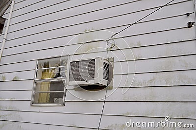 Window AC Unit Stock Photo