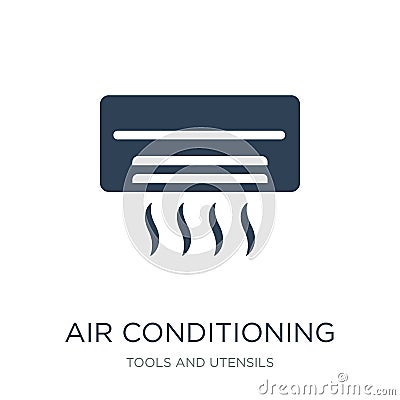 air conditioning icon in trendy design style. air conditioning icon isolated on white background. air conditioning vector icon Vector Illustration