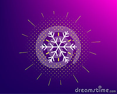 Air conditioning line icon. Snowflake sign. Hotel service. Vector Vector Illustration