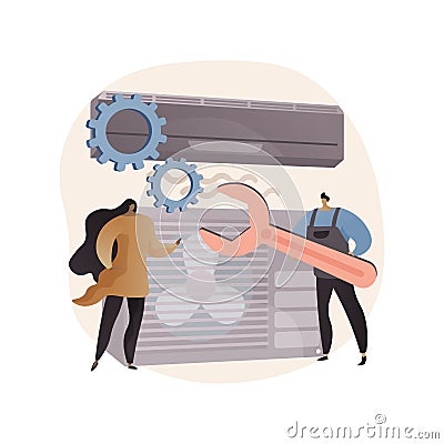 Air conditioning and refrigeration services abstract concept vector illustration. Vector Illustration