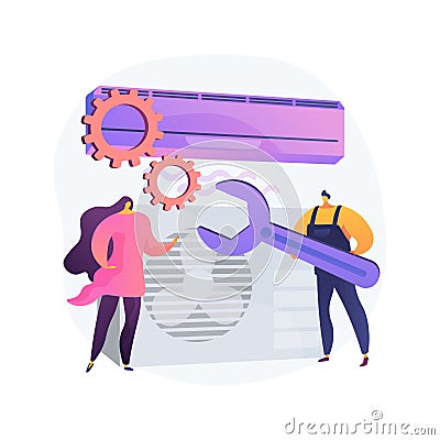 Air conditioning and refrigeration services abstract concept vector illustration Vector Illustration