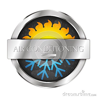 Air conditioning sun and snowflake Vector Illustration