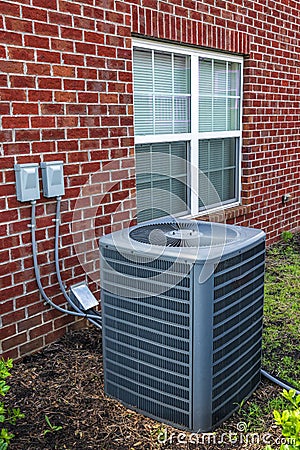 Air Conditioning Unit for Apartment Home Stock Photo